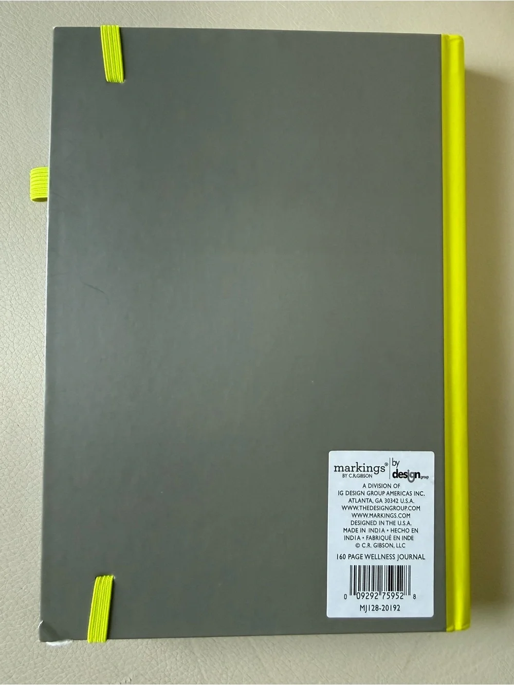 Guided Wellness Journal - Healthy Body Healthy Life - Gray & Neon Yellow